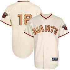 Giants 18 Clain Cream Gold Number Jerseys