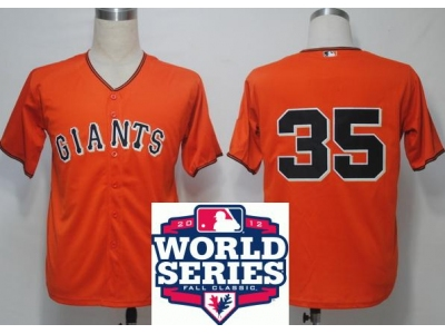 Giants 35 Ishikawa Orange 2012 World Series Jerseys