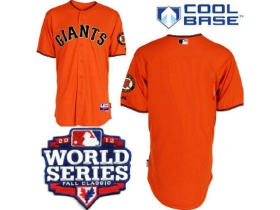 Giants Blank Orange 2012 World Series Jerseys
