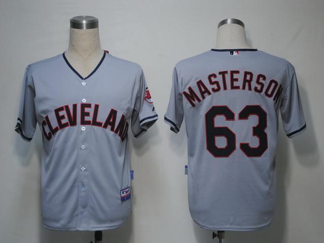 Indians 63 Masterson Grey Cool Base Jerseys