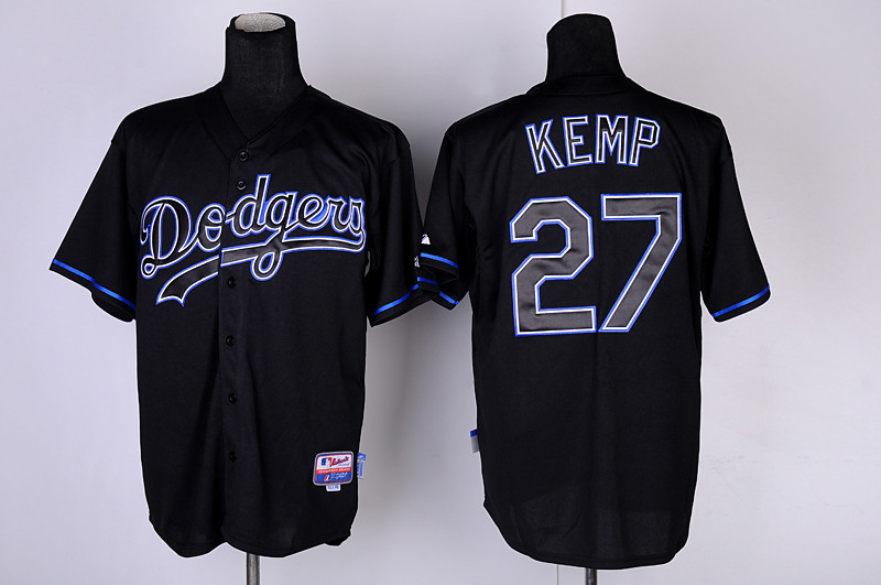Los Angeles Dodgers 27 Kemp Black Jerseys