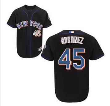 Mets 45 Pedro Martinez black jersey