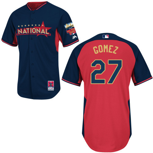 National League Brewers 27 Gomez Blue 2014 All Star Jerseys