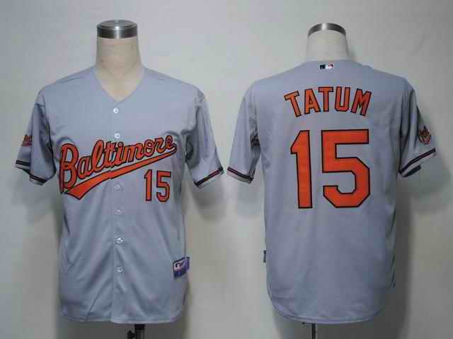 Orioles 15 Tatum Grey Cool Base Jerseys