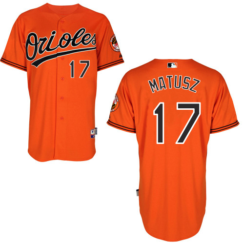 Orioles 17 Matusz Orange Cool Base Jerseys