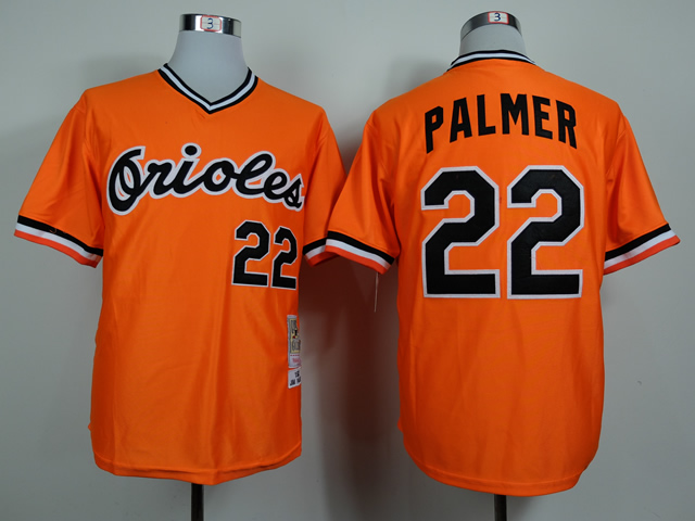 Orioles 22 Palmer Orange Throwback Jerseys