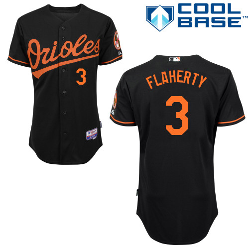 Orioles 3 Flaherty Black Cool Base Jerseys