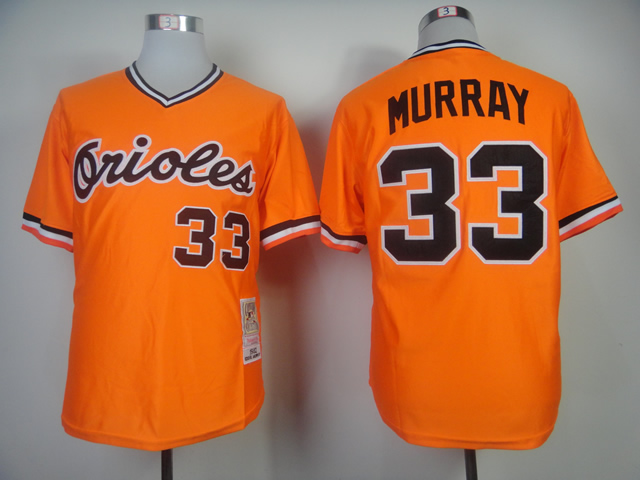 Orioles 33 Murray Orange Throwback Jerseys