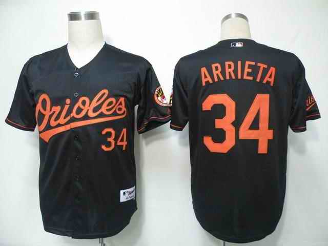 Orioles 34 Arrieta Black Jerseys