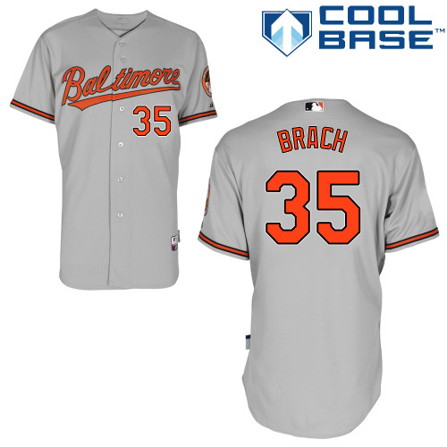 Orioles 35 Brach Grey Cool Base Jerseys