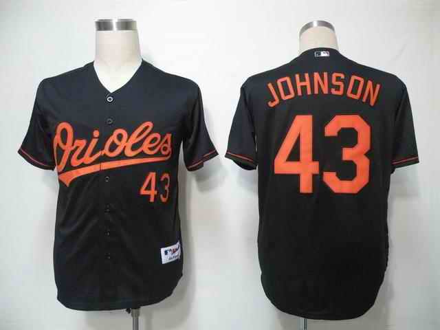 Orioles 43 Johnson Black Jerseys