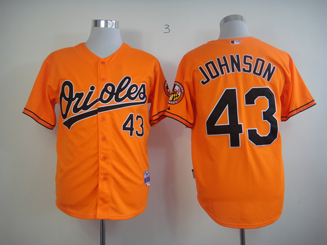 Orioles 43 Johnson Orange Jerseys