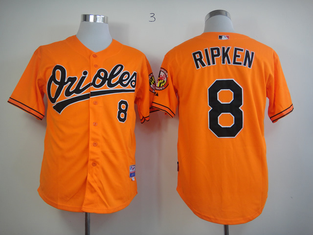 Orioles 8 Ripken Orange Cool Base Jerseys