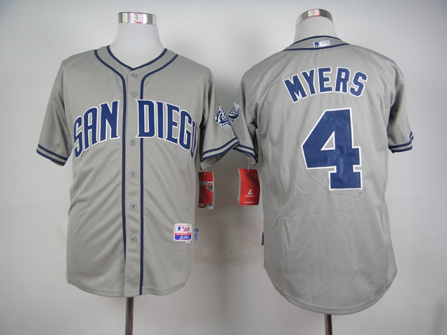 Padres 4 Myers Grey Cool Base Jersey