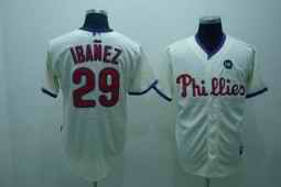 Phillies 29 Raul Ibanez cream Jerseys