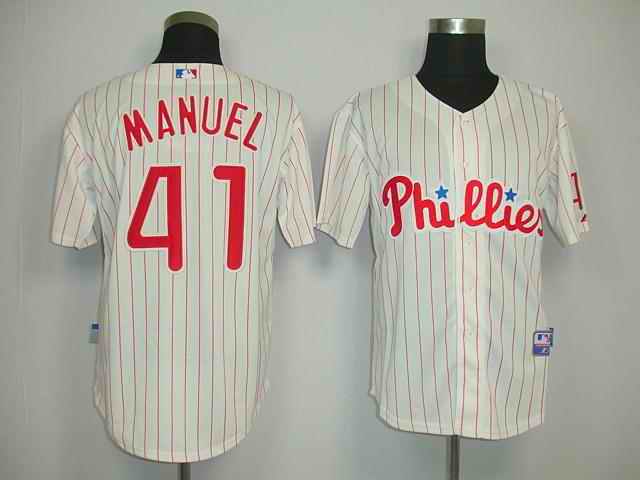 Phillies 41 Manuel white Jerseys