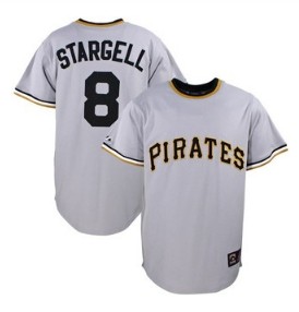 Pirates 8 Willie Stargell grey m&n Jerseys