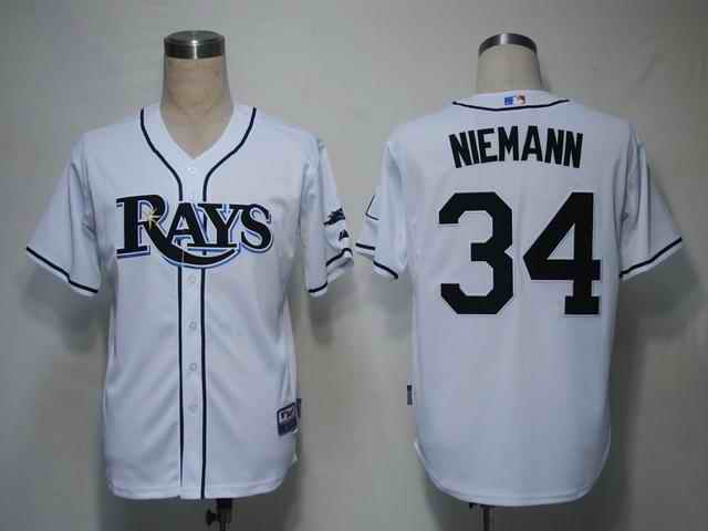 Rays 34 Niemann white Jerseys