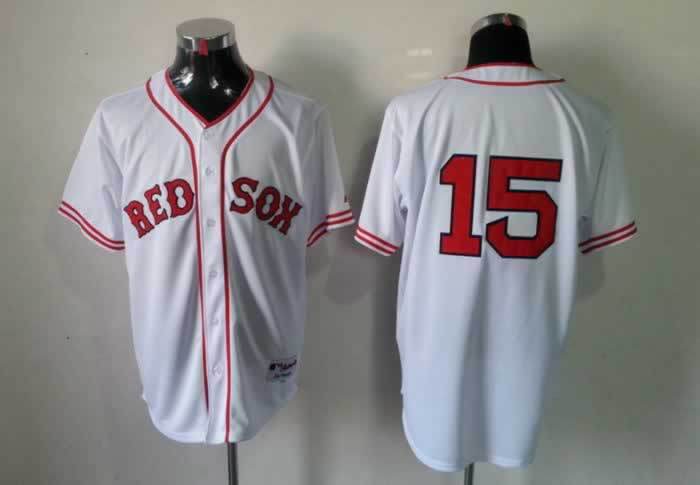 Red Sox 15 White Jerseys