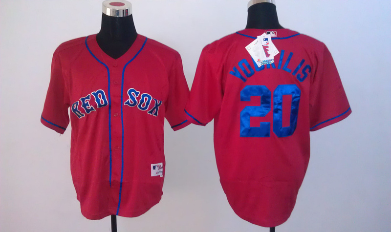 Red Sox 20 Youkilis Red jerseys
