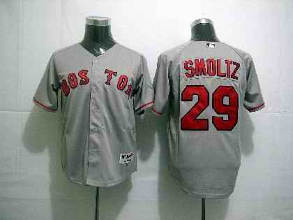 Red Sox 29 Smoltz Grey Jerseys