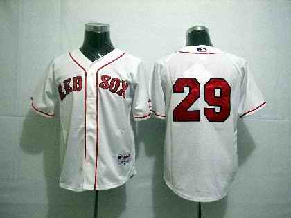 Red Sox 29 Smoltz White Jerseys