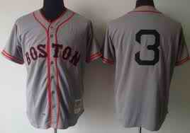 Red Sox 3 Jimmie Foxx grey Jerseys