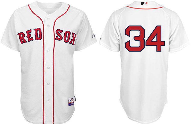 Red Sox 34 Ortiz White Jersey