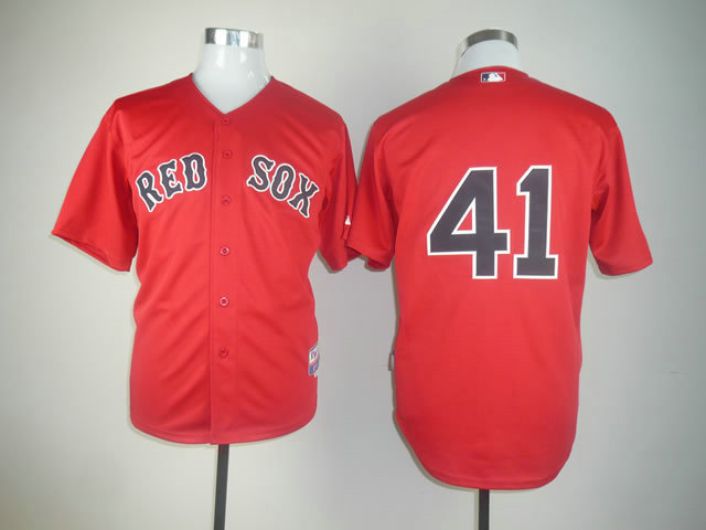 Red Sox 41 Lackey Red Jerseys