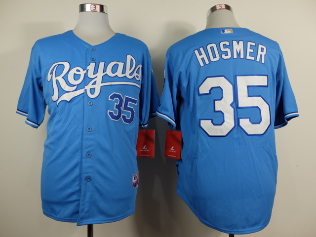Royals 35 Hosmer Light Blue Cool Base Jerseys