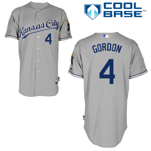 Royals 4 Gordon Grey Cool Base Jerseys