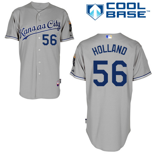 Royals 56 Holland Grey Cool Base Jerseys