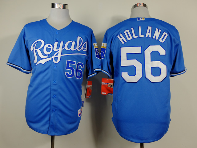 Royals 56 Holland Light Blue Cool Base Jerseys