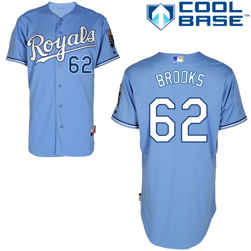 Royals 62 Brooks Light Blue Cool Base Jerseys