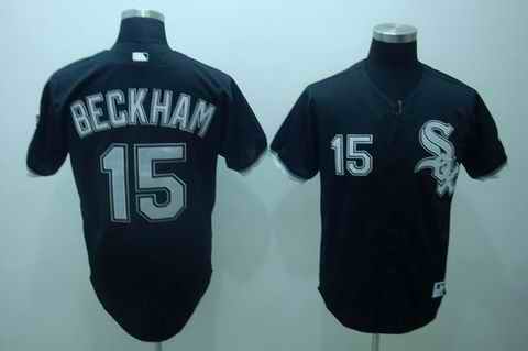 White Sox 15 beckman Black Jerseys