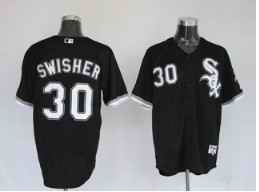 White Sox 30 Nick Swisher Black Jerseys