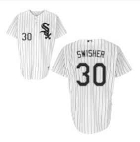 White Sox 30 Nick Swisher White Jerseys