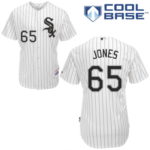 White Sox 65 Jones White Cool Base Jerseys
