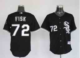 White Sox 72 Fisk Black Jerseys