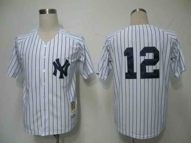 Yankees 12 Ransom white m&n Jerseys