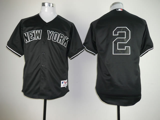 Yankees 2 Jeter Black Jerseys