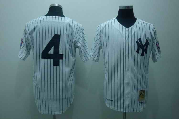 Yankees 4 Lou Gehrig white Jerseys