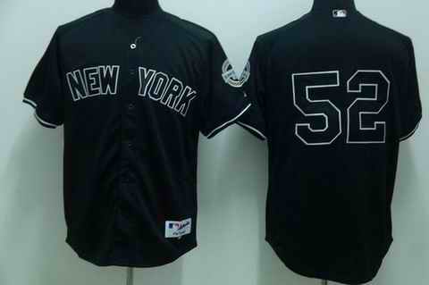 Yankees 52 Sabathia black (2009 logo) Jerseys