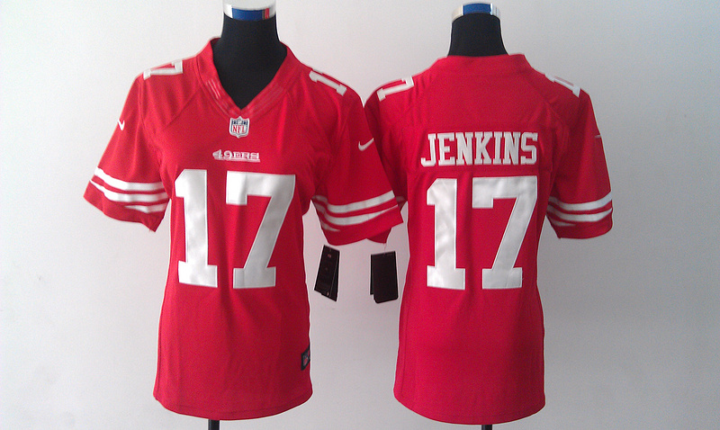 Nike 49ers 17 A.J. Jenkins Red Limited Women Jersey