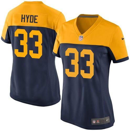 Nike Packers 33 Micah Hyde Navy Blue Alternate Women Game Jersey