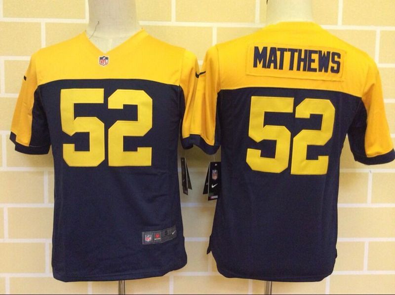 Nike Packers 52 Clay Matthew Navy Blue Alternate Youth Game Jersey