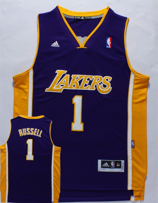 Lakers 1 D'Angelo Russell Purple Swingman Jersey