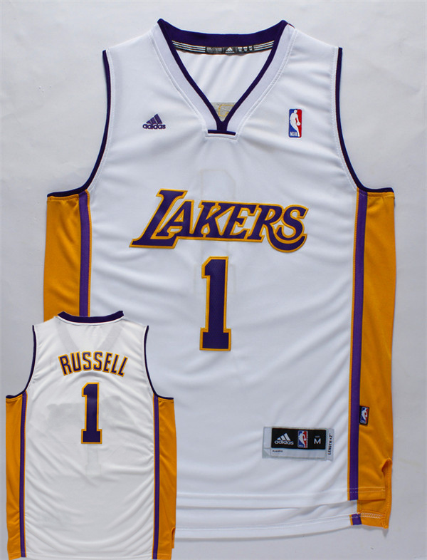 Lakers 1 D'Angelo Russell White Swingman Jersey