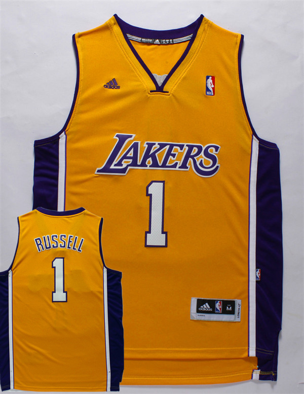 Lakers 1 D'Angelo Russell Yellow Swingman Jersey