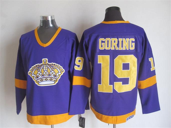 Kings 19 Butch Goring Purple CCM Jersey